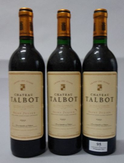 3 Bouteilles CHÂTEAU TALBOT - St. Julien...