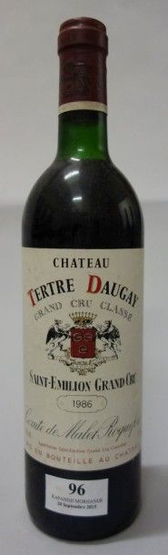 1 Bouteille CHÂTEAU TERTRE DUGAY- St. Emilion...
