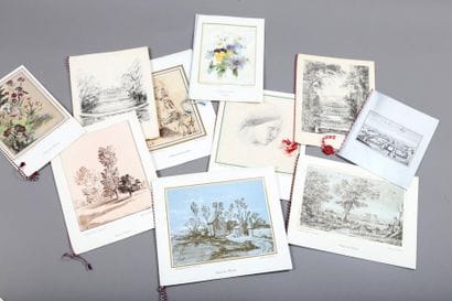 Ensemble de 10 menus: Palais de l'Elysée,...