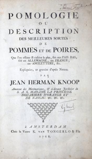 KNOOP (Johann Hermann)
Pomologie, ou Description...