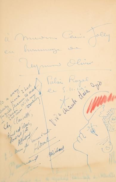 [DESSIN ORIGINAL DE COCTEAU - GRAND VEFOUR]...