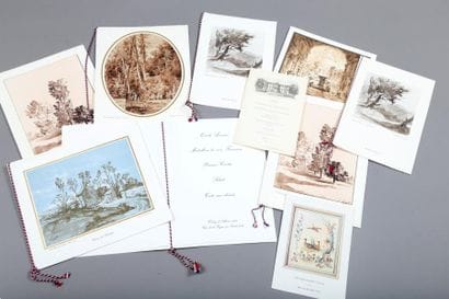 Ensemble de 10 menus: Palais de l'Elysée,...