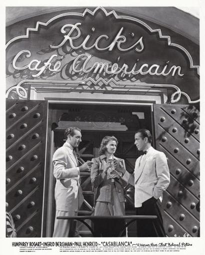CASABLANCA Paul Henreid, Ingrid Bergman et...