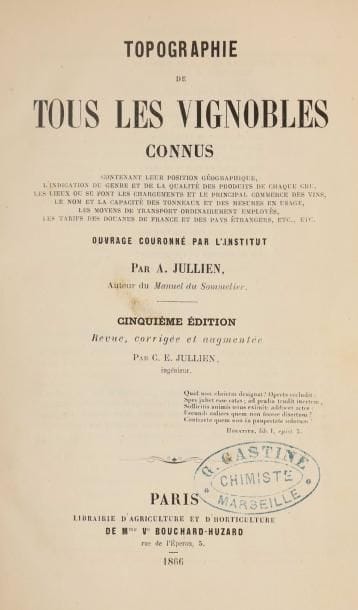 [VIN] JULLIEN (André). Topographie de tous...