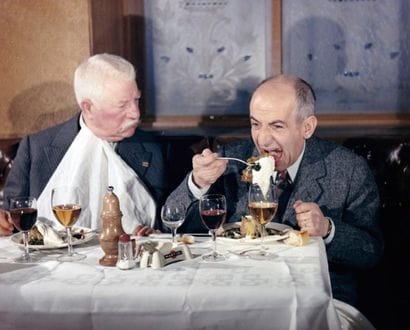 LE TATOUÉ Jean Gabin et Louis de Funès dans...
