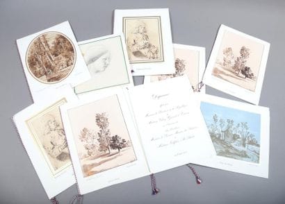 Ensemble de 10 menus: Palais de l'Elysée,...