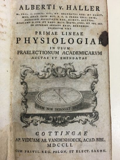 [Médecine]. HALLER (Albrecht von). Primae...