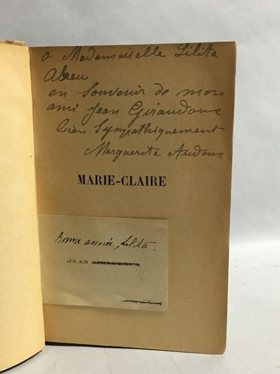 AUDOUX (Marguerite). Marie-Claire. Roman....