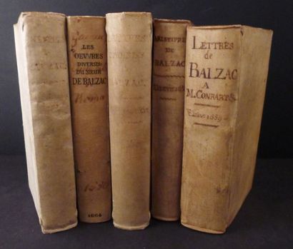 BALZAC (Jean-Louis GUEZ de). Ensemble de...