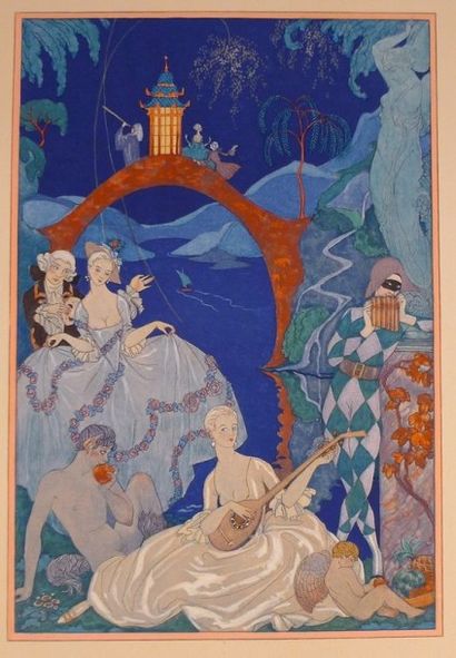 BARBIER. VERLAINE (Paul). Fêtes galantes....