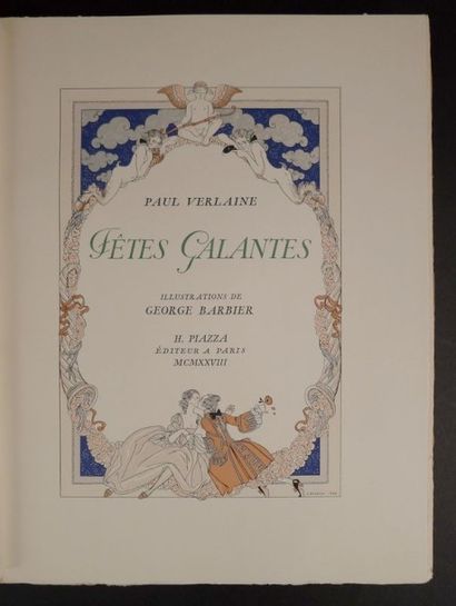 BARBIER. VERLAINE (Paul). Fêtes galantes....