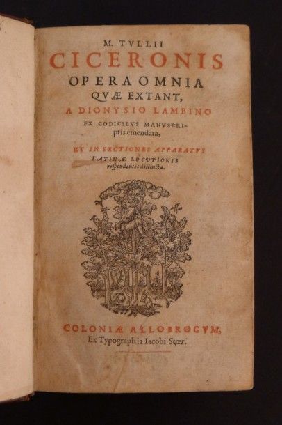 CICÉRON. M. Tulli Ciceronis Opera Omnia quae...