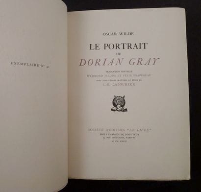 LABOUREUR. WILDE (Oscar). Le portrait de...