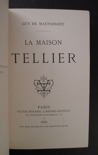 MAUPASSANT (Guy de). La maison Tellier. Paris,...