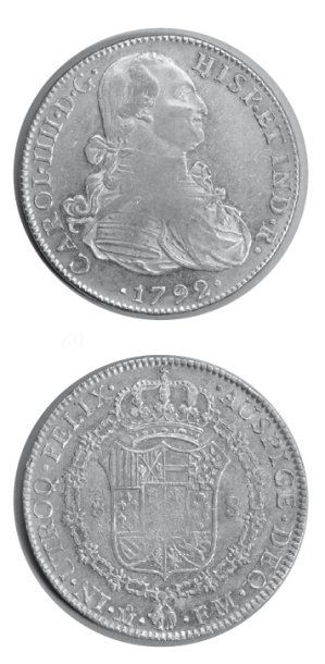 8 Escudos. Mexico. 1792. (Fr. 43). Petits...