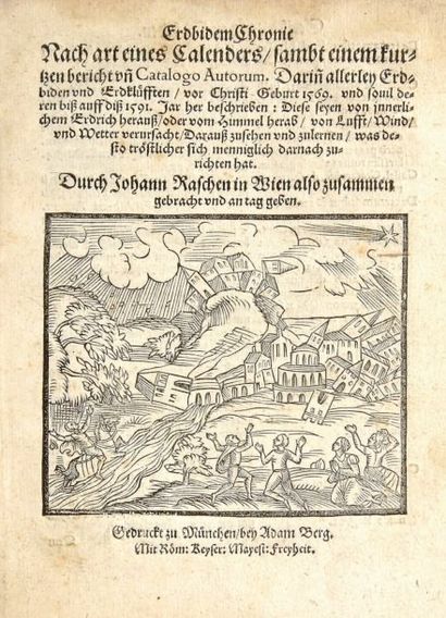 JOHANN RASCH.
Erdbidem Chronic, Nach art...
