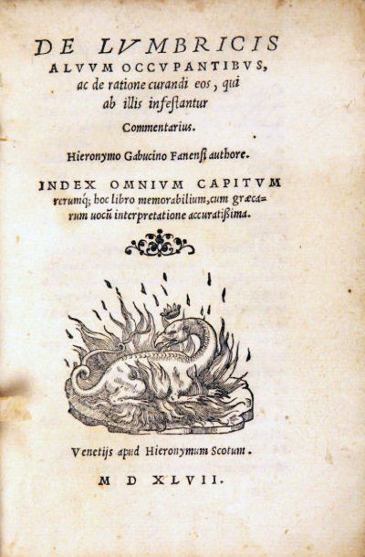 GIROLAMO GABUCINI, DE FANO.
De lvmbricis...