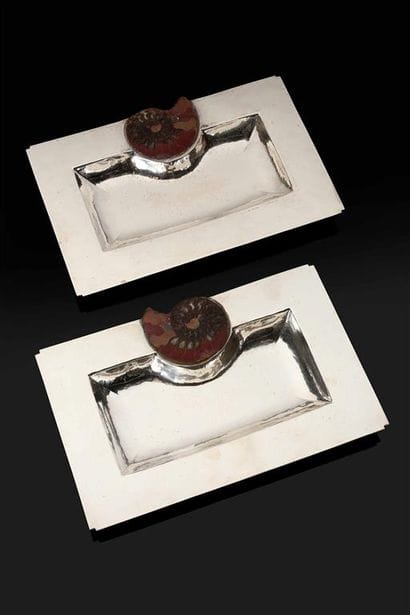 FERREIRA.
Paire de plats creux rectangulaires...
