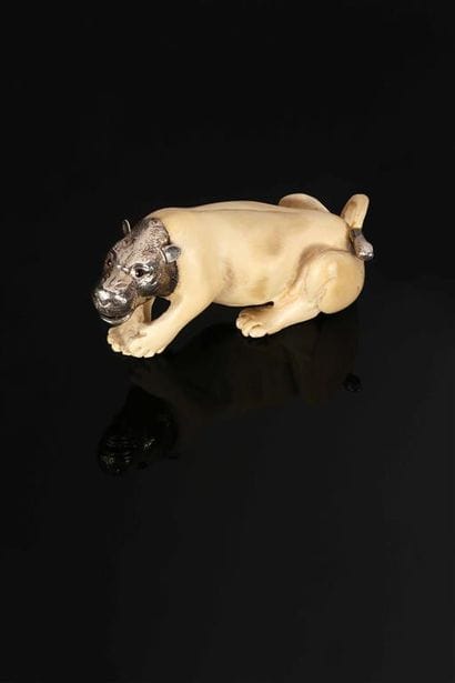 FERREIRA.
Suite de quatre statuettes en argent...