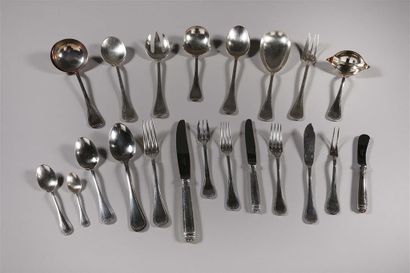 CHRISTOFLE.
Ménagère en métal argenté, modèle...