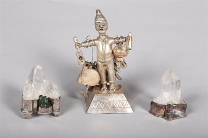 Statuette d'Inca en argent (925 millièmes)...
