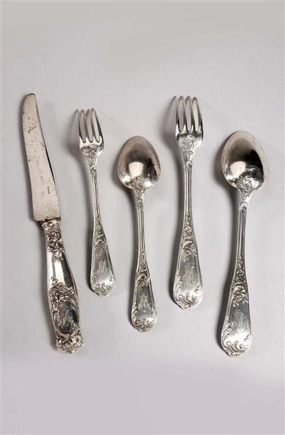 Partie de ménagère en argent (950 millièmes),...