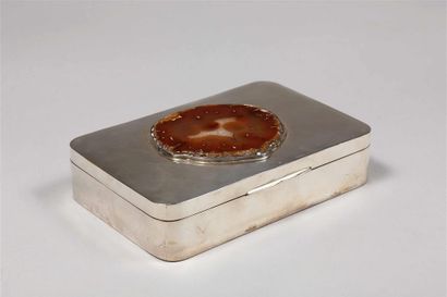Boîte à cigares rectangulaire en argent (833...
