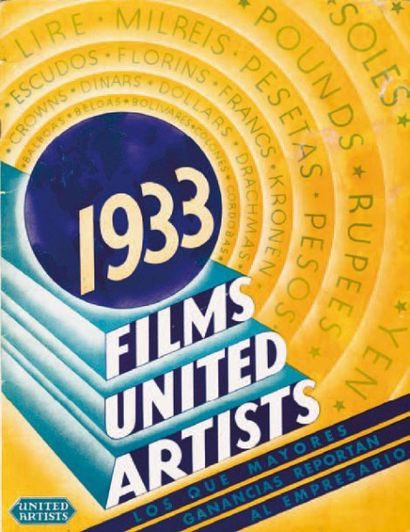 CATALOGUE UNITED ARTISTS 1933. Catalogue...