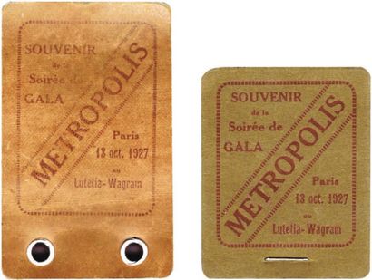 METROPOLIS. 2 folioscopes français du film...