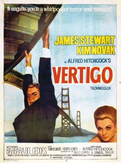VERTIGO. Alfred Hitchcock. 1958. Non signée....