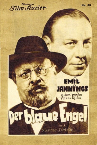 DER BLAUE ENGEL. Film Kurier n° 58. Vienne....