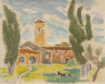 ADOLPHE BEAUFRERE (1876-1960)
Monastère au...