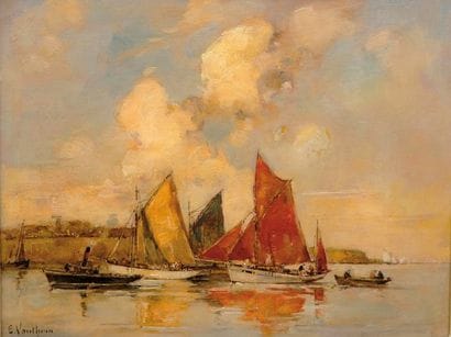 ERNEST VAUTHRIN (1878-1949)
Thoniers à Concarneau....