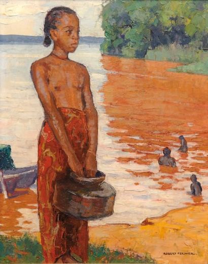 ROBERT FERNIER (1895-1977)
Fille à la sajoie,...