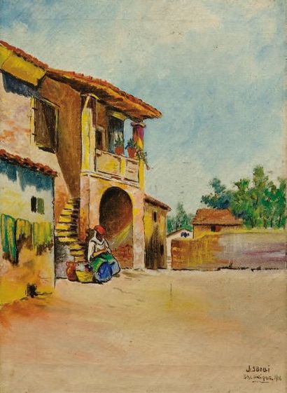 J. SBOUI
Salonique, 1916. Toile signée en...