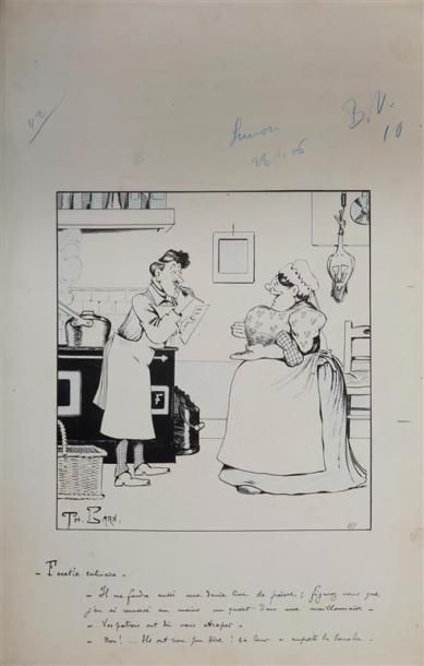 FACÉTIE CULINAIRE. 
BARN Théophile.
Dessin...