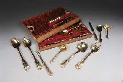 MÉNAGÈRE.
Vermeil (925/1 000e), modèle à...