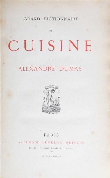 DUMAS (Alexandre). Le grand dictionnaire...