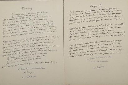 CARCO (Francis). Fanny. [Et] Cafard. Ensemble...