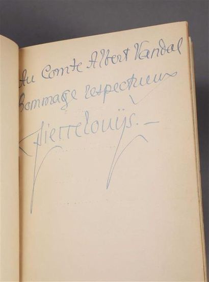 LOUS (Pierre). Les chansons de Bilitis. Paris,...