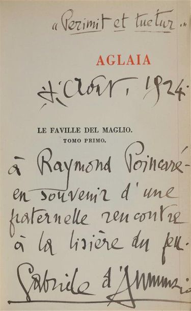 ANNUNZIO (Gabriele d'). Le faville del maglio,...