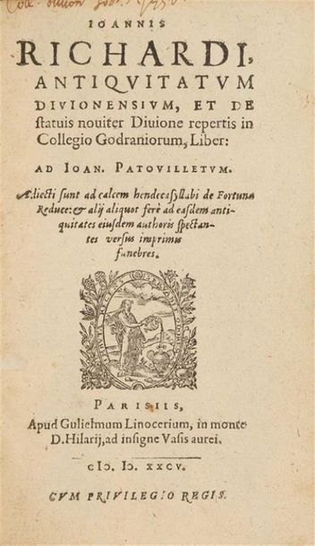 * RICHARD (Jean). Antiquitatum divionensium,...