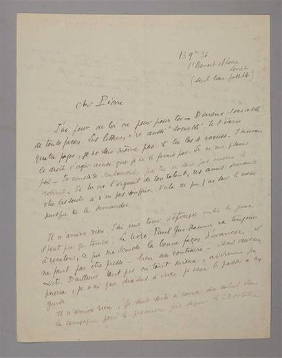* Ensemble de L.A.S. d'artistes, écrivains,...