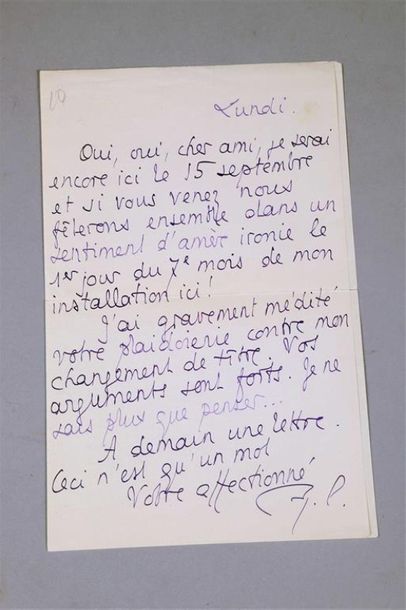 * Ensemble de L.A.S. d'artistes, écrivains,...