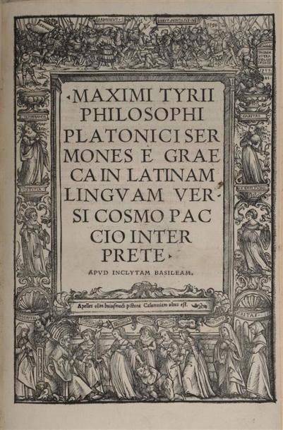 [Livre du XVIe s.]. MAXIME DE TYR. Maximi...
