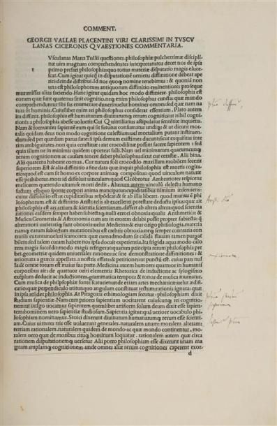 [Post-incunable illustré]. VALLA (Giorgio)....