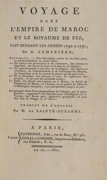 LEMPRIERE (G.). Voyage dans l'Empire de Maroc...