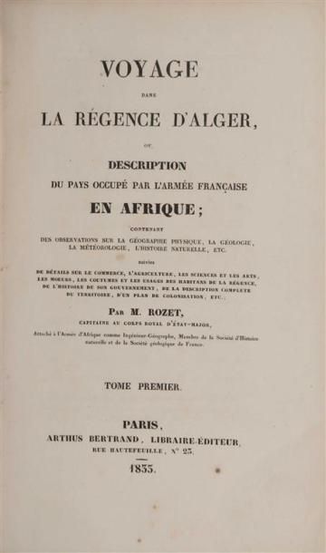 ROZET (Claude-Antoine). Voyage dans la Régence...
