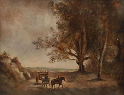 École FRANÇAISE du XIXe siècle.
Paysage à...
