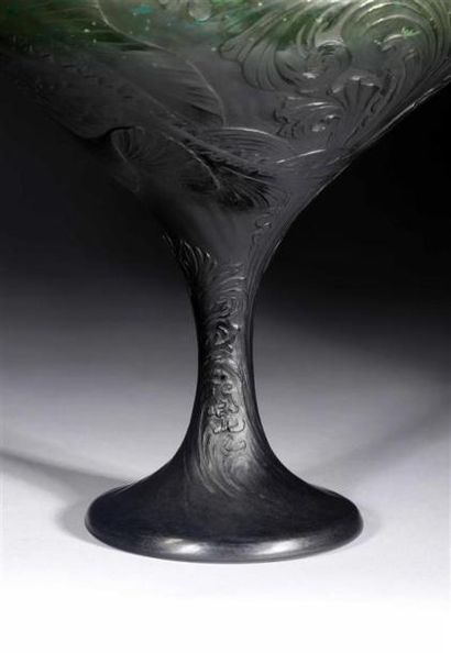 ÉMILE GALLÉ (1846-1904).
Coupe calice sur...